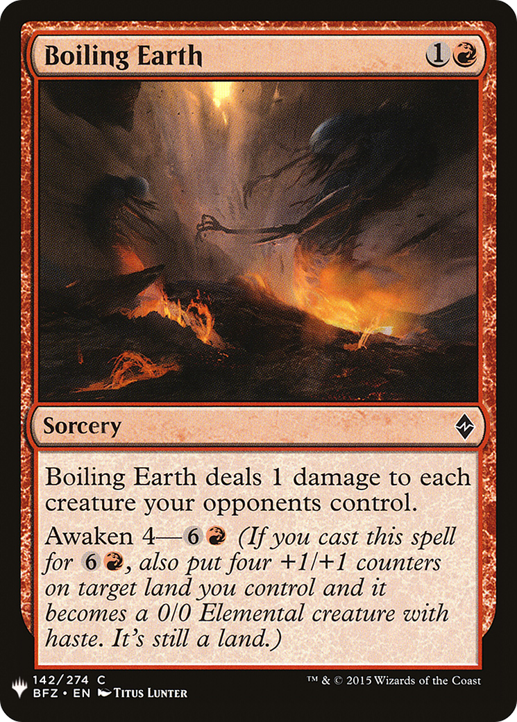 Boiling Earth (PLST) #BFZ-142 [EN/N]