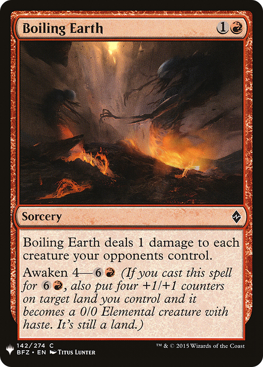 Boiling Earth (PLST) #BFZ-142 [EN/N]