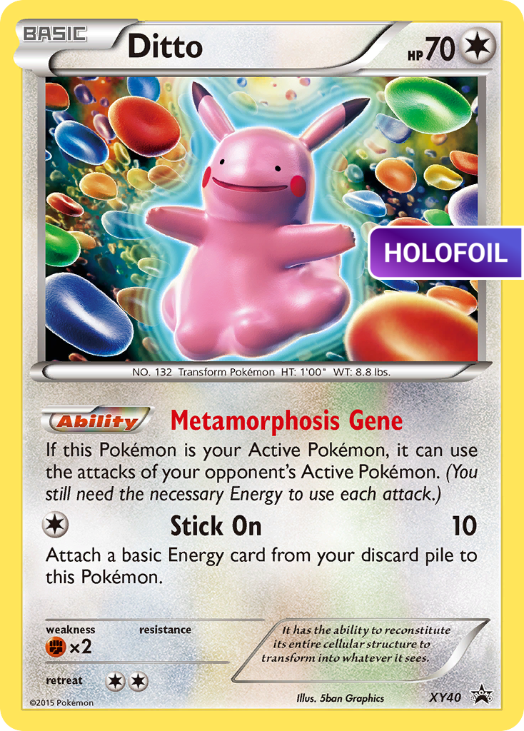 Ditto (XY Black Star Promos) XY40 [English/Holofoil] Pokémon TCG