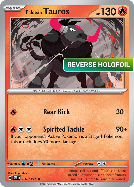 Paldean Tauros (SSP) #18 [EN/R] s/o
