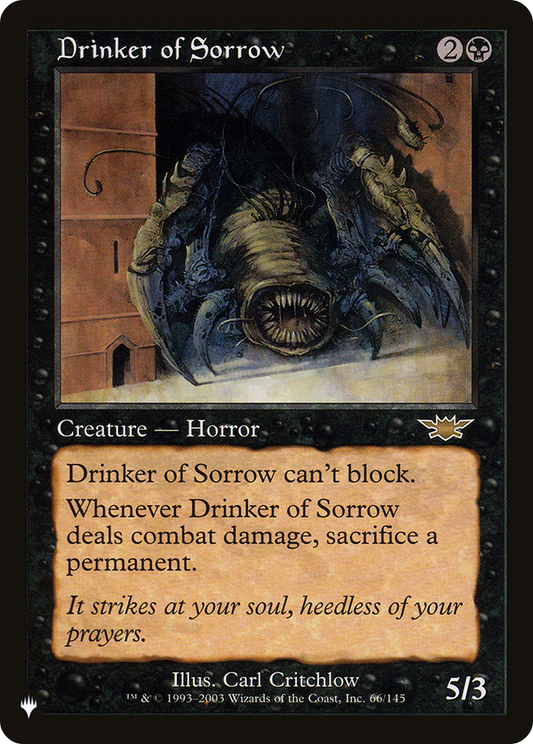 Drinker of Sorrow (PLST) #LGN-66 [EN/N] s/o