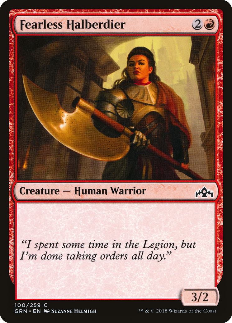 Fearless Halberdier (GRN) #100 [EN/N]