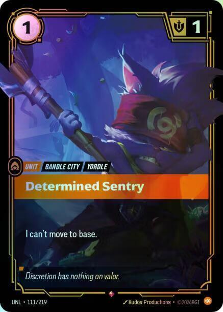 Determined Sentry (UNL) #111 [EN/F] s/o
