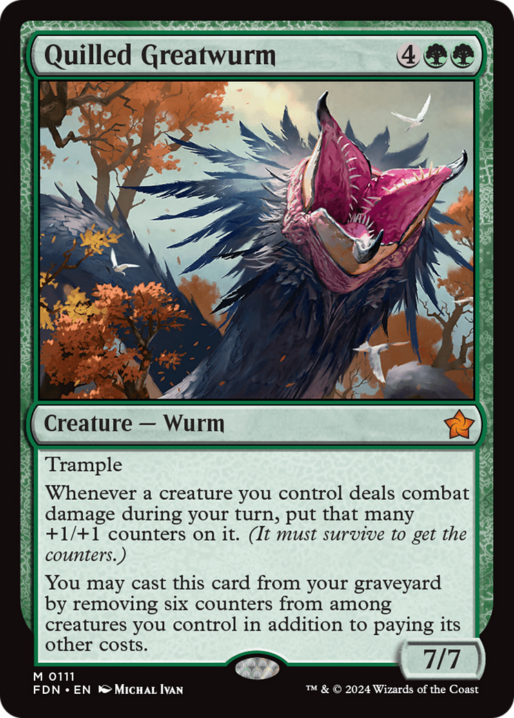 Quilled Greatwurm (FDN) #111 [EN/N] s/o