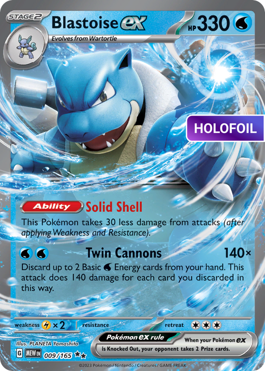 Blastoise ex - 009/165 (MEW) #009 [EN/H] s/o