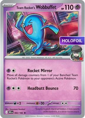 Team Rocket's Wobbuffet (DRI) #082 [EN/H] s/o