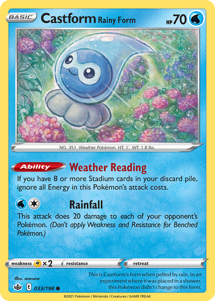 Castform Rainy Form (CRE) #33 [EN/N] s/o