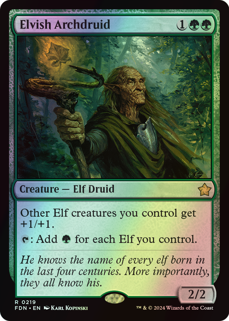 Elvish Archdruid (FDN) #219 [EN/F] s/o
