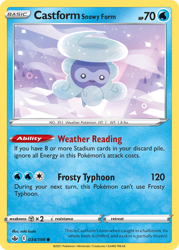 Castform Snowy Form (CRE) #34 [EN/N] s/o
