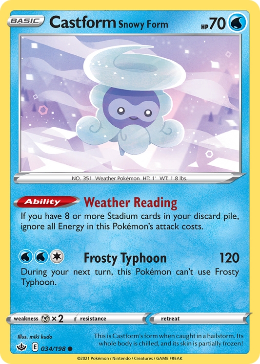 Castform Snowy Form (CRE) #34 [EN/N] s/o