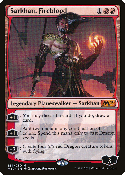 Sarkhan, Fireblood (M19) #154 [EN/N] s/o