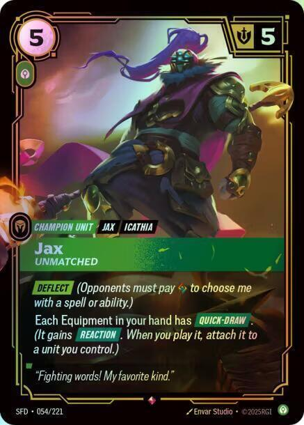 Jax - Unmatched (SFD) #054 [EN/F] s/o