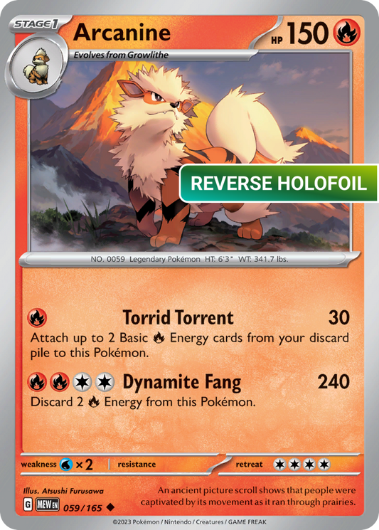 Arcanine (MEW) #059 [EN/R] s/o