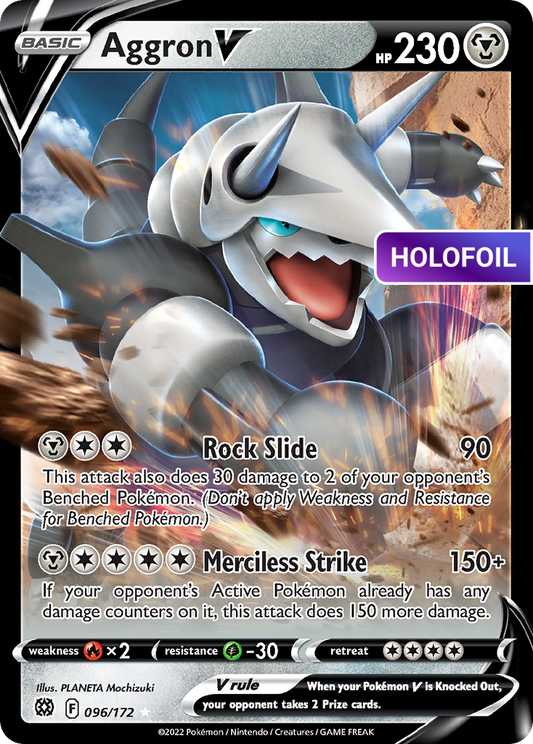 Aggron V (BRS) #096 [EN/H] s/o