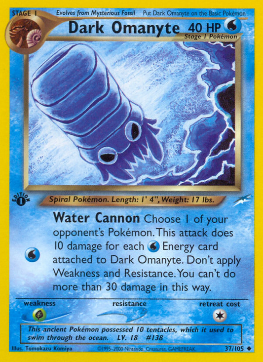 Dark Omanyte (N4) #037 [EN/1E] s/o