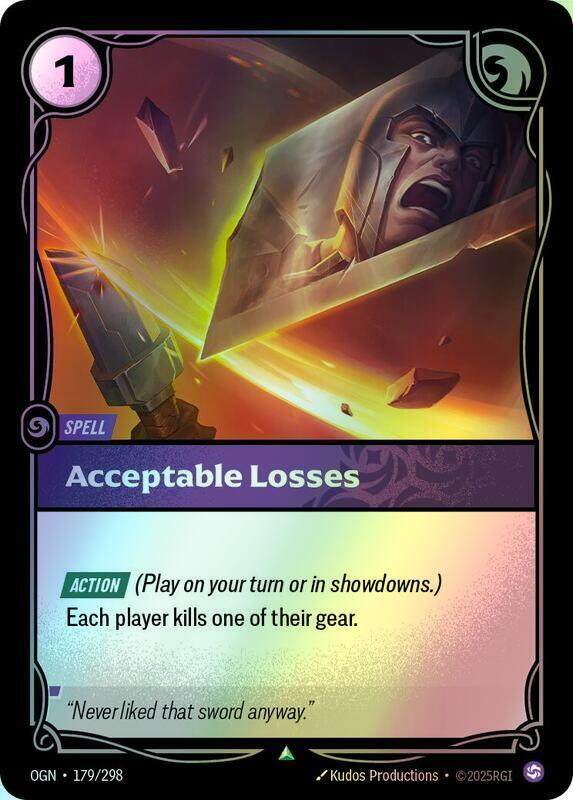 Acceptable Losses (OGN) #179 [EN/F] s/o