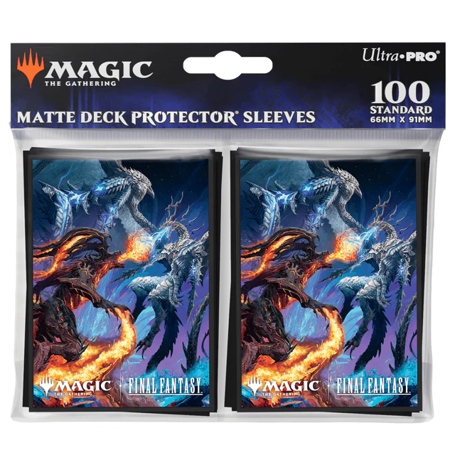 Bahamut and Ifrit 100ct Deck Protector Sleeves