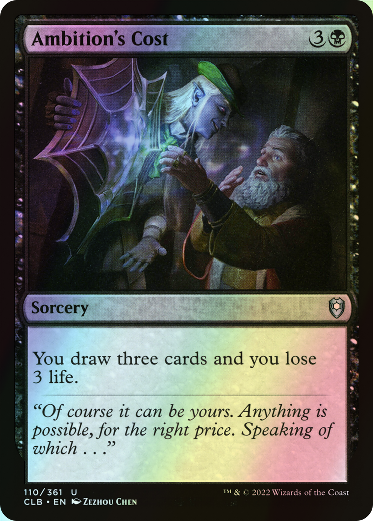 Ambition's Cost (CLB) #110 [EN/F] s/o