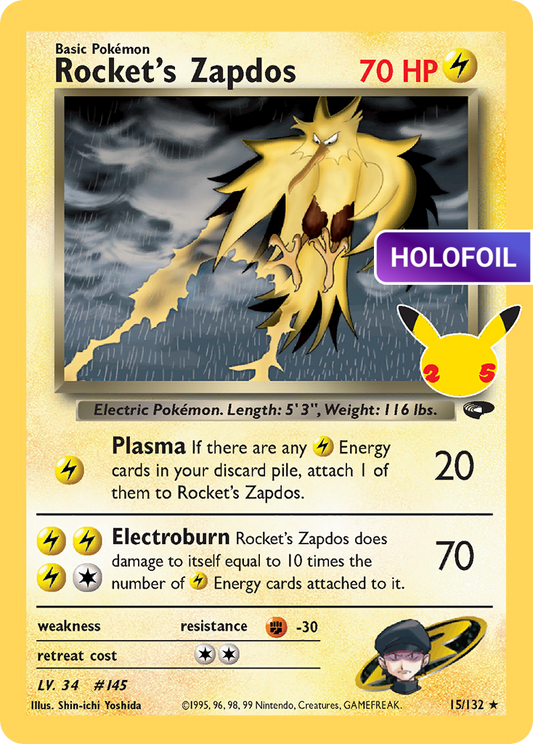 Rocket's Zapdos (CEL:CC) #15_V3 [EN/H] s/o