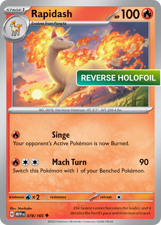Rapidash (MEW) #078 [EN/R] s/o