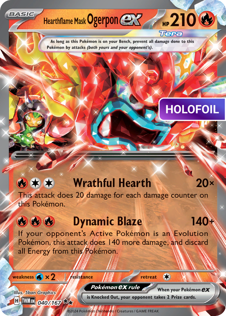 Hearthflame Mask Ogerpon ex (TWM) #40 [EN/H]