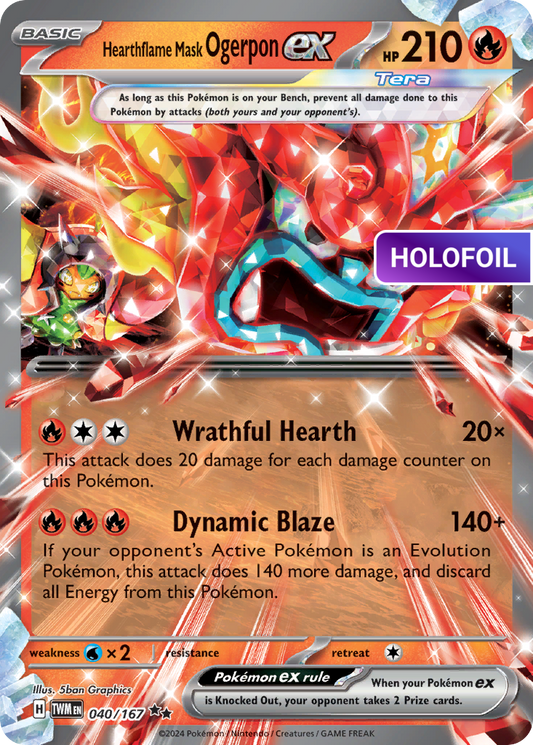 Hearthflame Mask Ogerpon ex (TWM) #40 [EN/H]