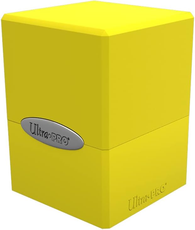 SATIN CUBE DECK BOX ULTRA PRO- LEMON YELLOW