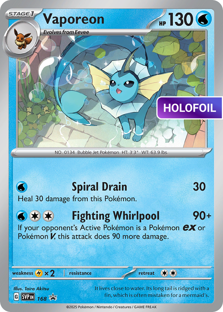 Vaporeon (SVP) #168 [EN/H]