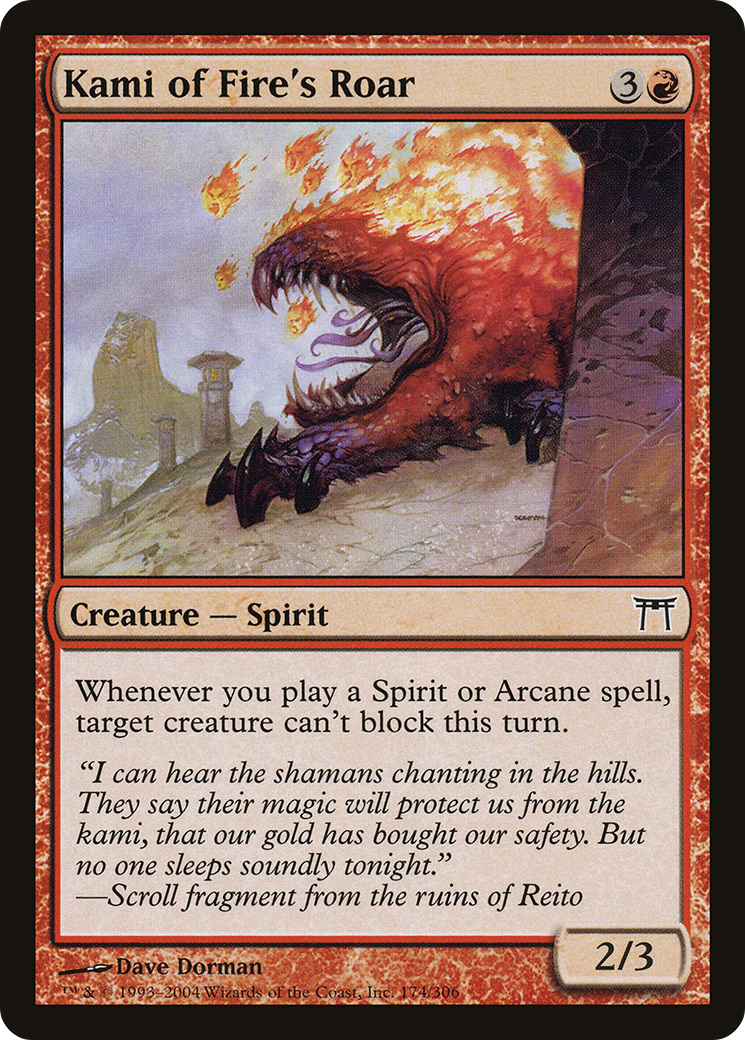 Kami of Fire's Roar (CHK) #174 [EN/N]