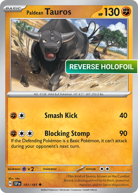 Paldean Tauros - 101/191 (SSP) #101 [EN/R] s/o