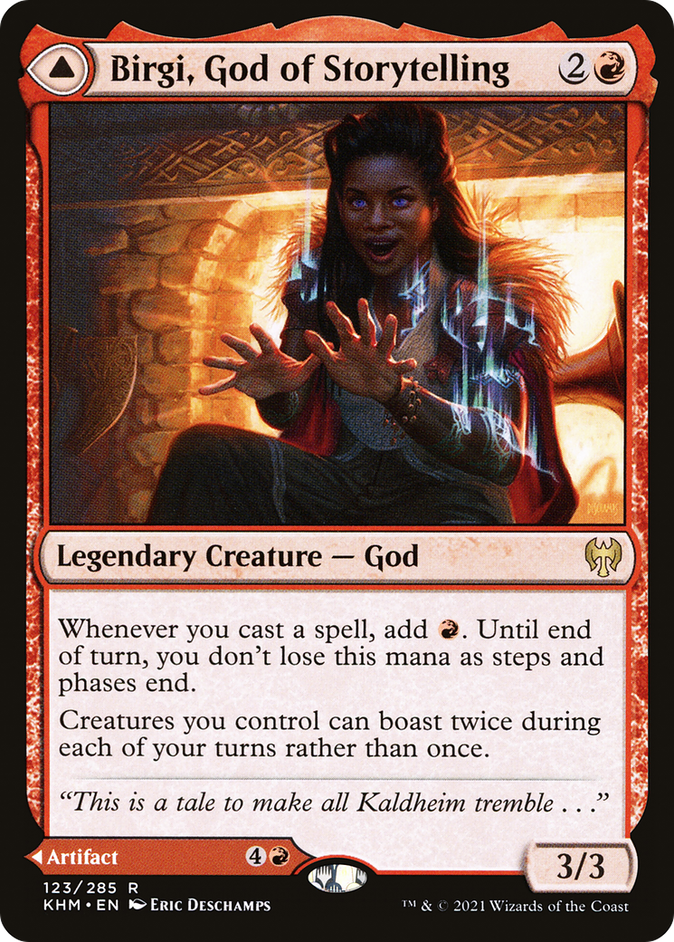 Birgi, God of Storytelling // Harnfel, Horn of Bounty (KHM) #123 [EN/N] s/o