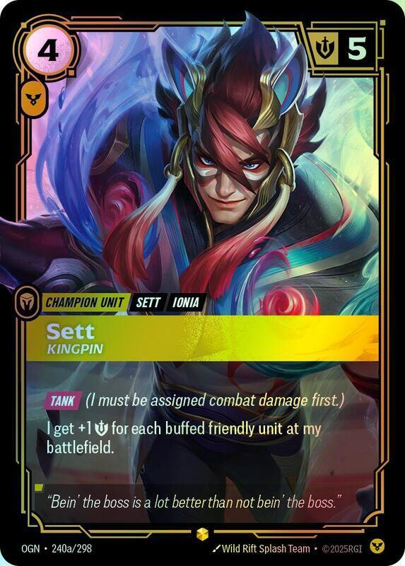 Sett - Kingpin (Alternate Art) (OGN) #240a [EN/F] s/o
