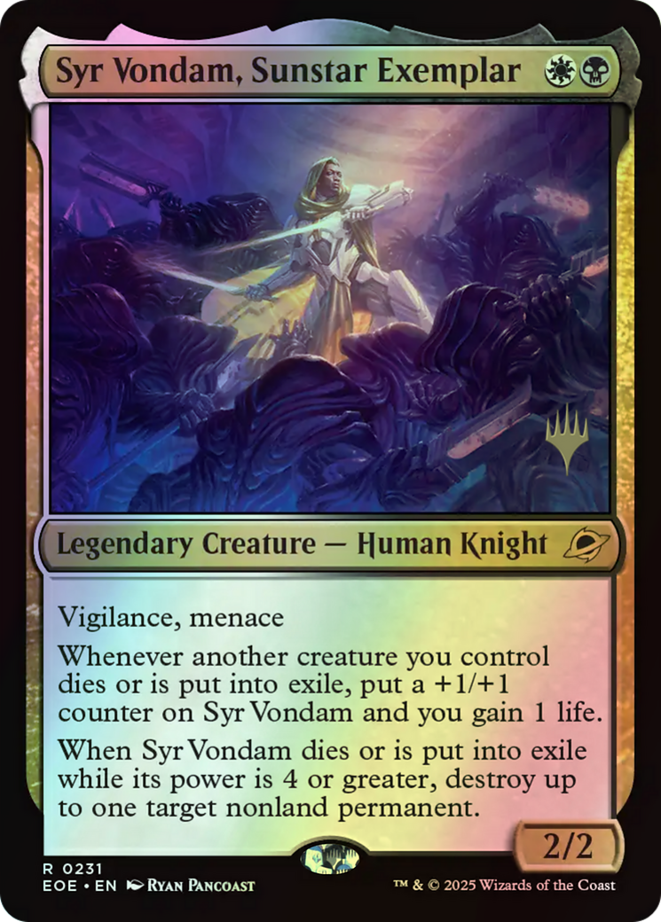 Syr Vondam, Sunstar Exemplar (PEOE) #231p [EN/F] s/o