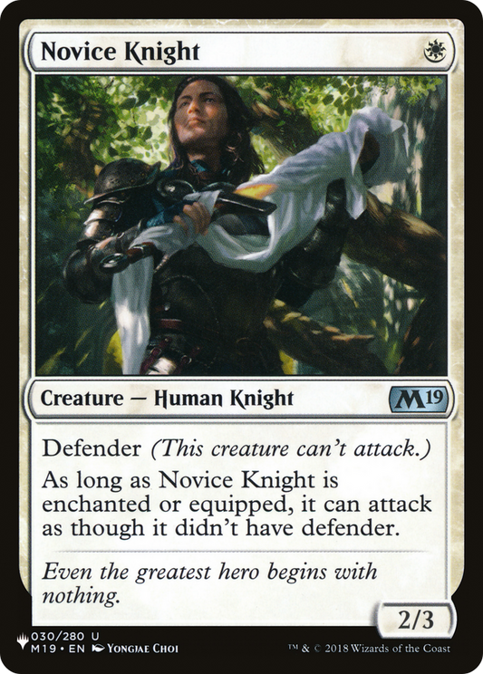 Novice Knight (PLST) #M19-30 [EN/N]