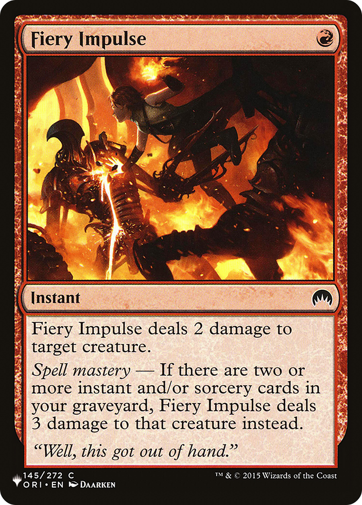 Fiery Impulse (PLST) #ORI-145 [EN/N]