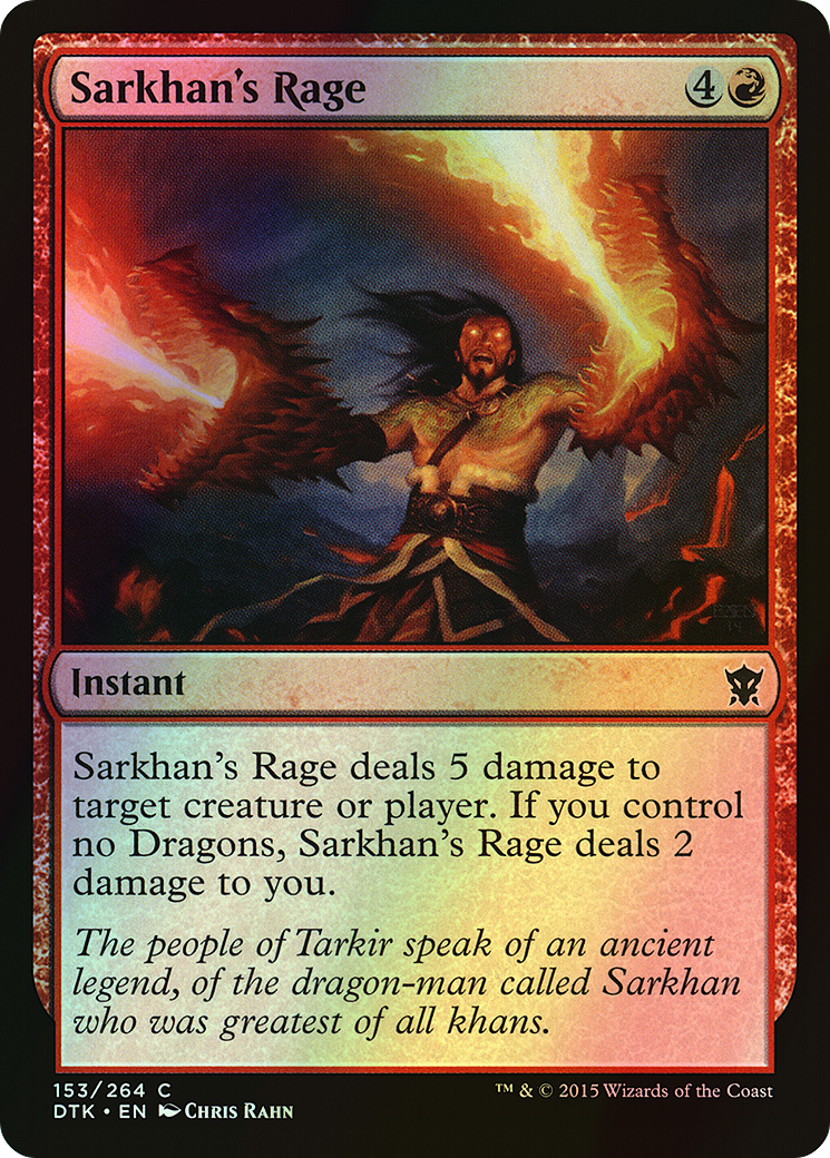 Sarkhan's Rage (DTK) #153 [EN/F]