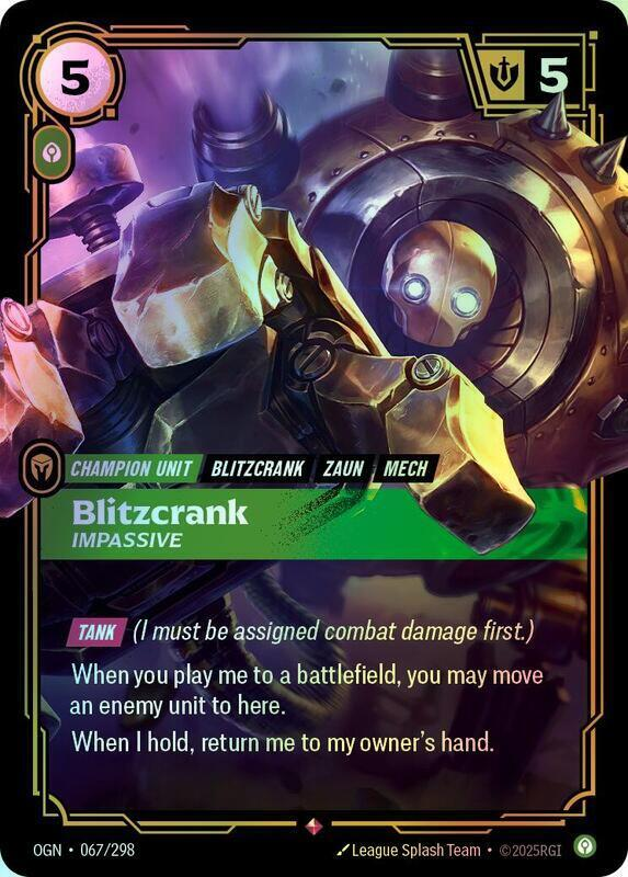 Blitzcrank - Impassive (OGN) #067 [EN/F] s/o