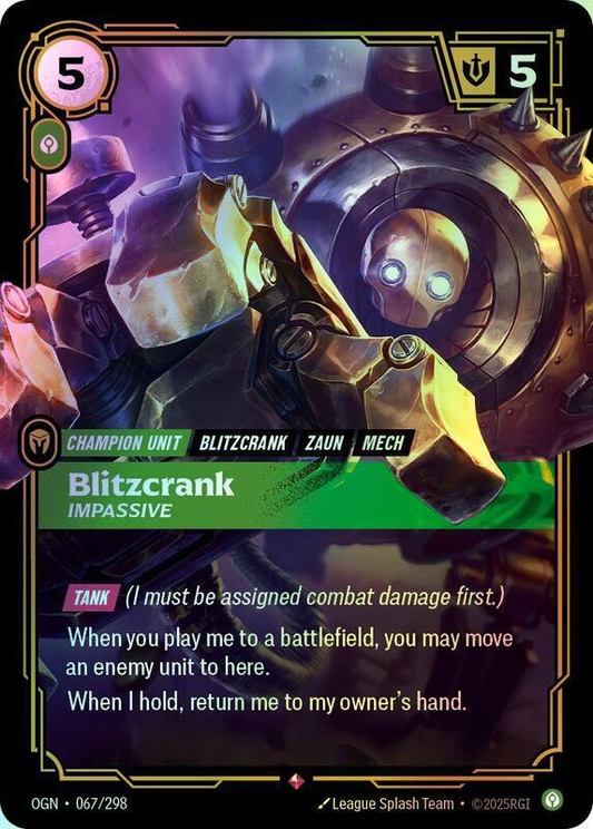 Blitzcrank - Impassive (OGN) #067 [EN/F] s/o
