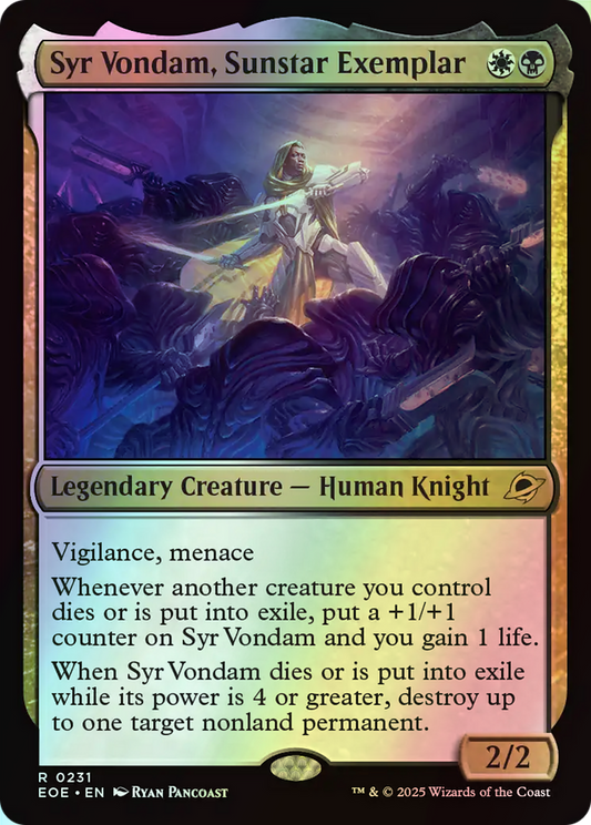 Syr Vondam, Sunstar Exemplar (EOE) #231 [EN/F] s/o