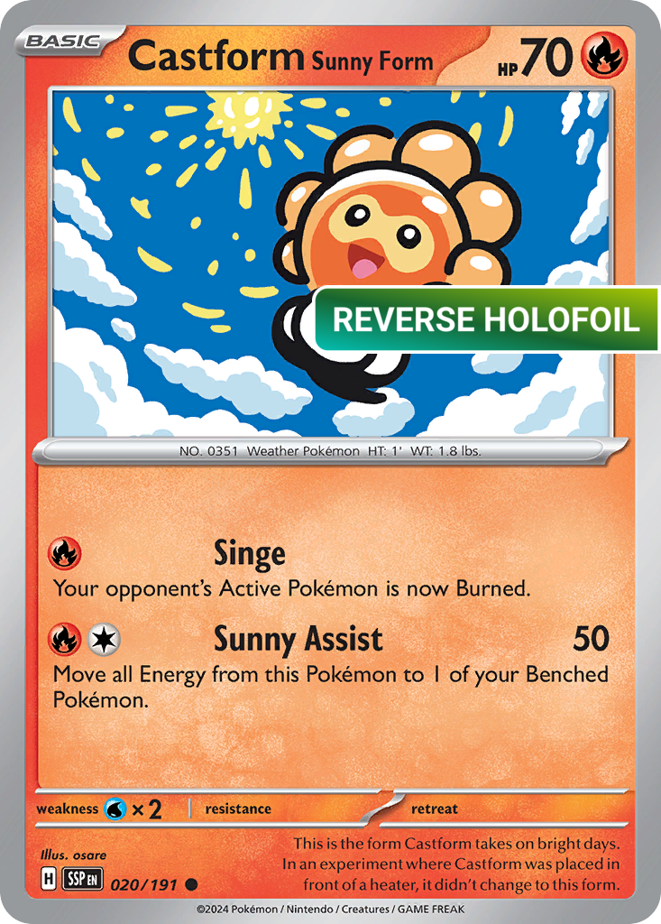 Castform Sunny Form (SSP) #20 [EN/R]