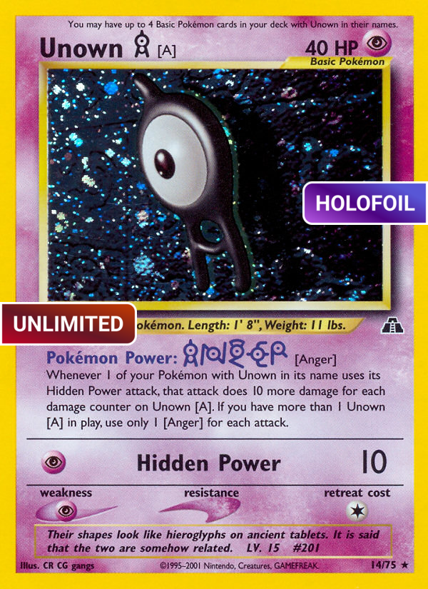 Unown [A] (14) (N2) #14 [EN/UH]