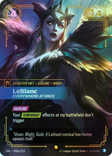 LeBlanc, Everywhere At Once (Alternate Art) (UNL) #090a [EN/F]
