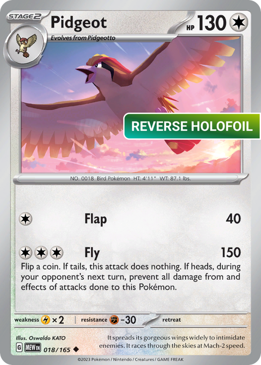 Pidgeot (MEW) #018 [EN/R] s/o