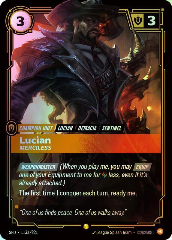 Lucian - Merciless (Alternate Art) (SFD) #113a [EN/F] s/o