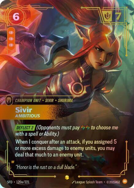 Sivir - Ambitious (Alternate Art) (SFD) #120a [EN/F] s/o