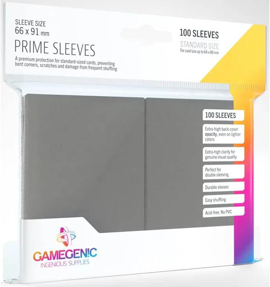 Gamegenic Prime Sleeves:  Gray (100)