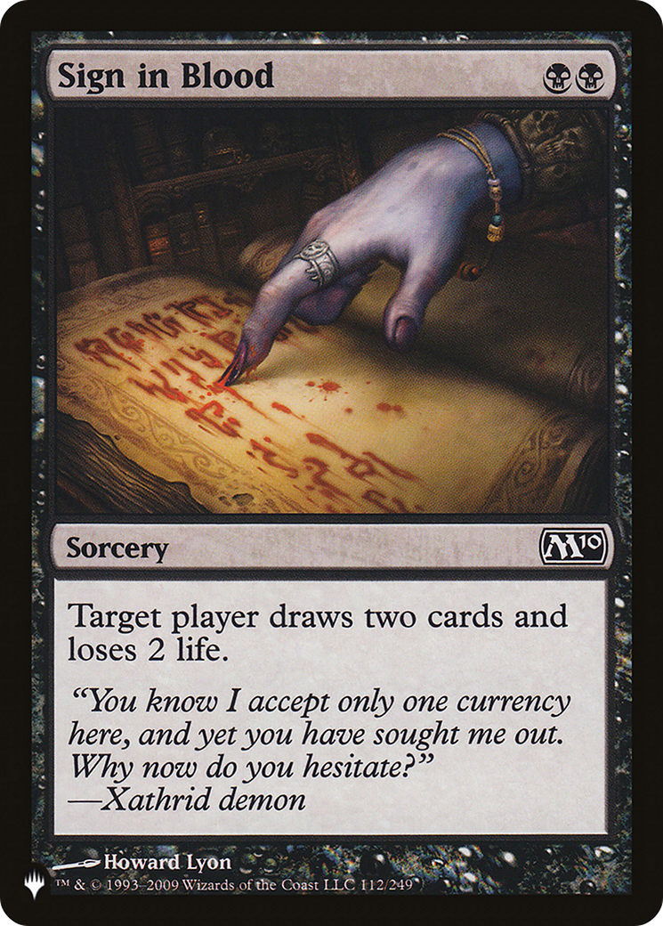 Sign in Blood (PLST) #M10-112 [EN/N]