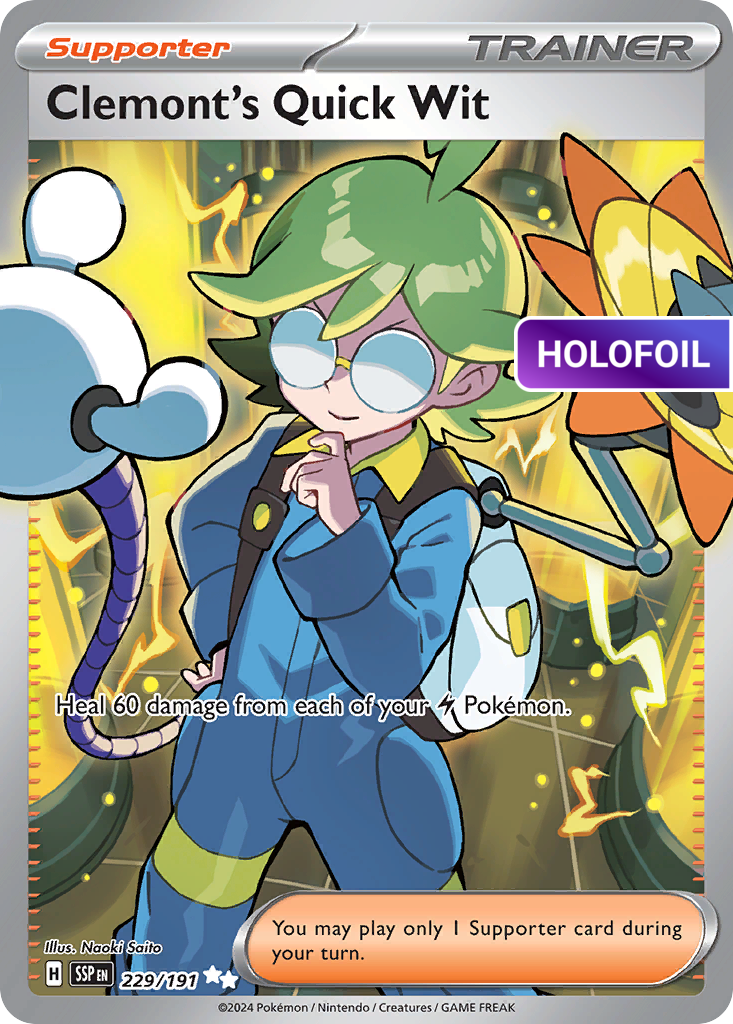 Clemont's Quick Wit - 229/191 (SSP) #229 [EN/H] s/o