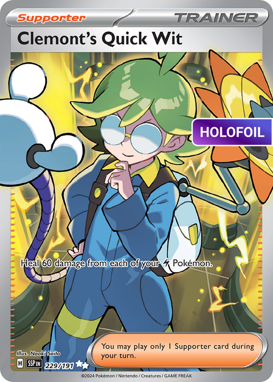 Clemont's Quick Wit - 229/191 (SSP) #229 [EN/H]