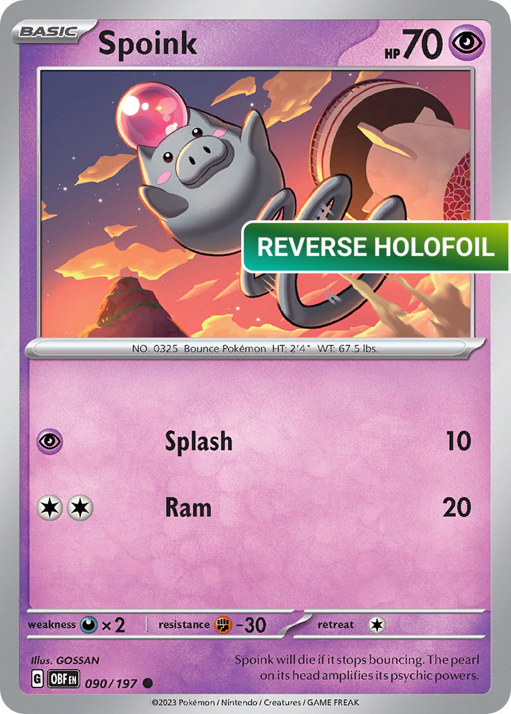 Spoink (OBF) #090 [EN/R] s/o